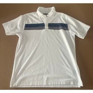 White Pebble Beach Golf Polo Shirt Men’s Size Large Performance Fit